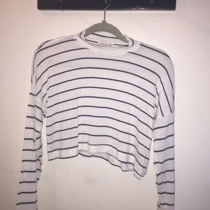 black and white stripped shirt
